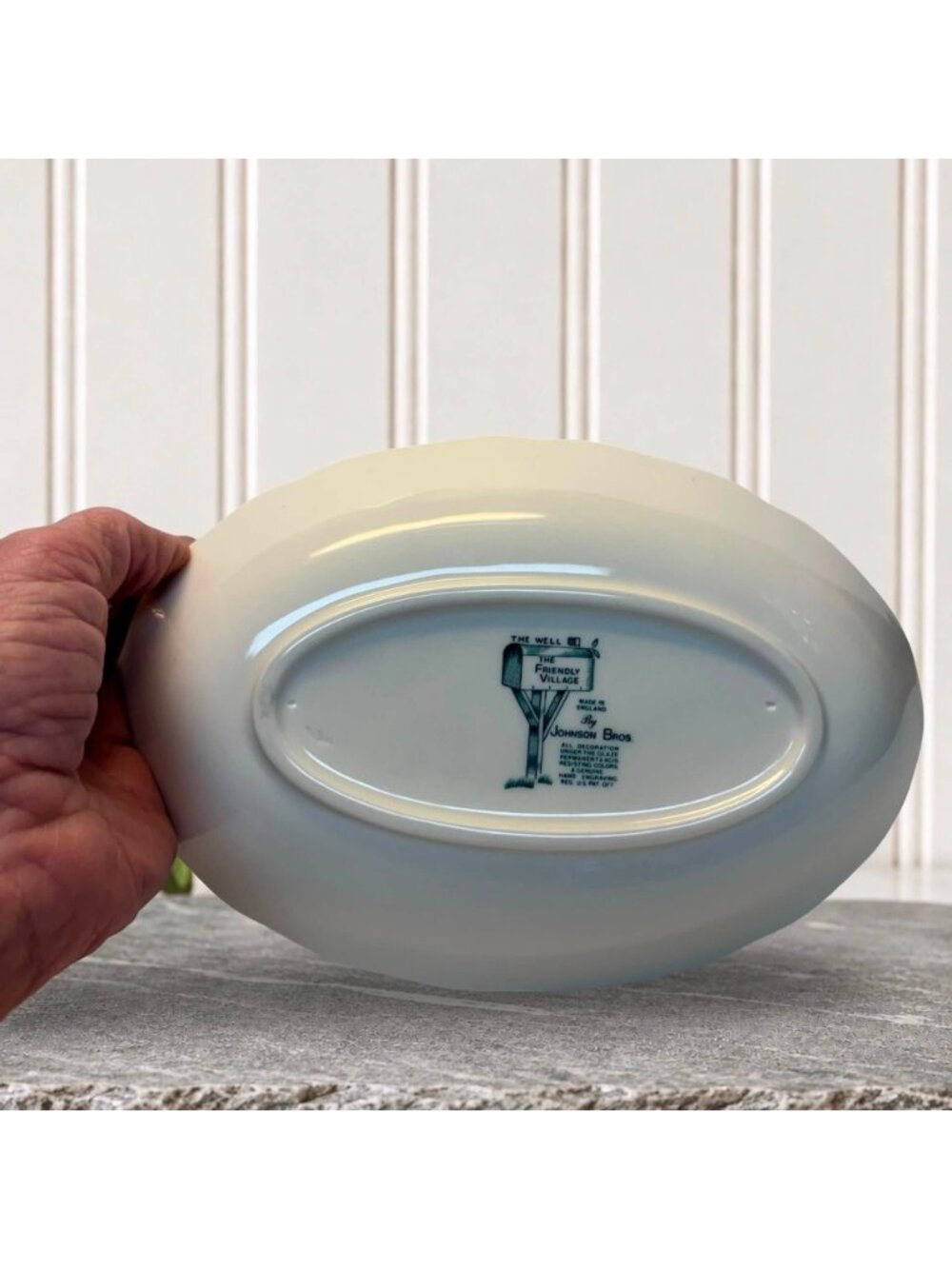 Johnson Bros The Friendly Village Gravy Boat W/ Underplate Made In England Vinta - Picture 3 of 8